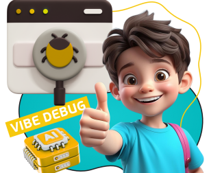 Тестирование & Vibe Debug. Охотники за багами - КИБЕРшкола программирования для детей, компьютерные курсы для школьников, начинающих и подростков - KIBERone г. Киров